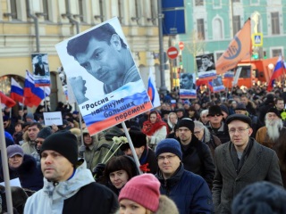 Марш памяти Бориса Немцова в Москве 27 февраля 2016 года. Фото: Михаил Соколов / RFE/RL