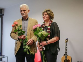 Алесь Беляцкий и Алена Лаптенок