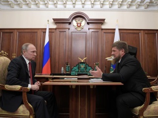 Встреча президента России Владимира Путина и главы Чечни Рамзана Кадырова в Кремле, 19 апреля 2017 года, г. Москва. © 2017 Reuters